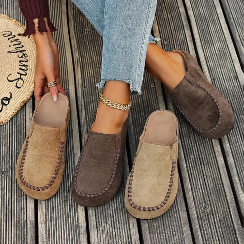 👡✨ Women's Wide Closed-Toe Mule Slippers 🛋️