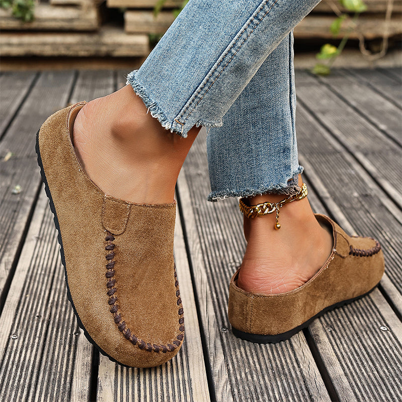 👡✨ Women's Wide Closed-Toe Mule Slippers 🛋️