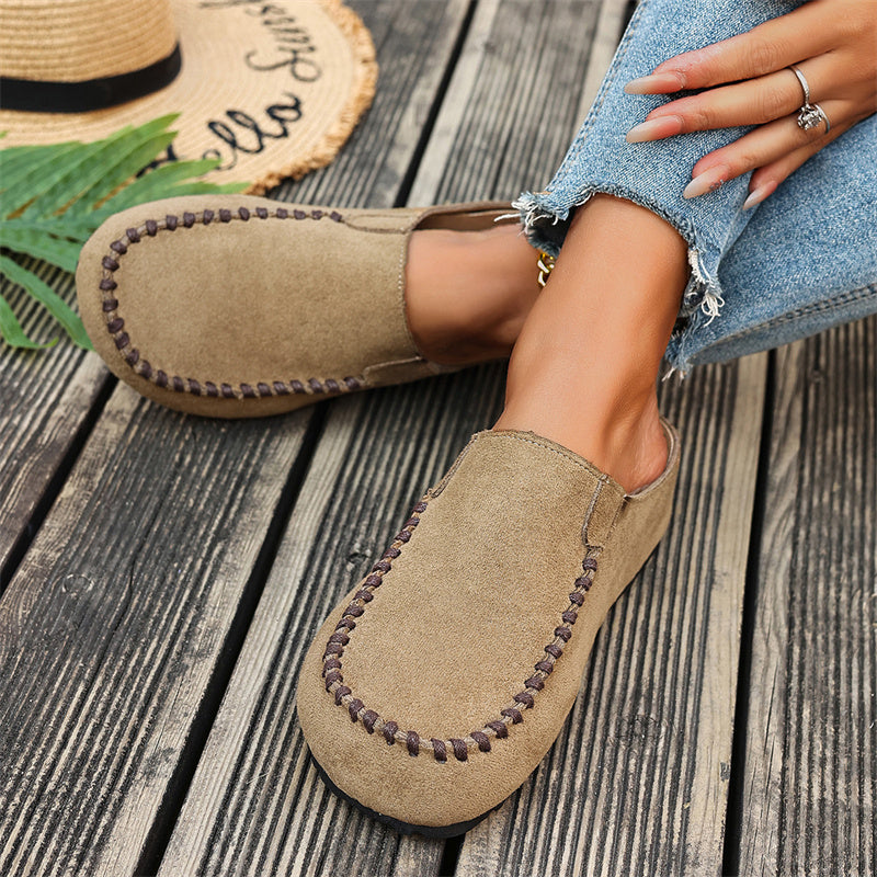 👡✨ Women's Wide Closed-Toe Mule Slippers 🛋️