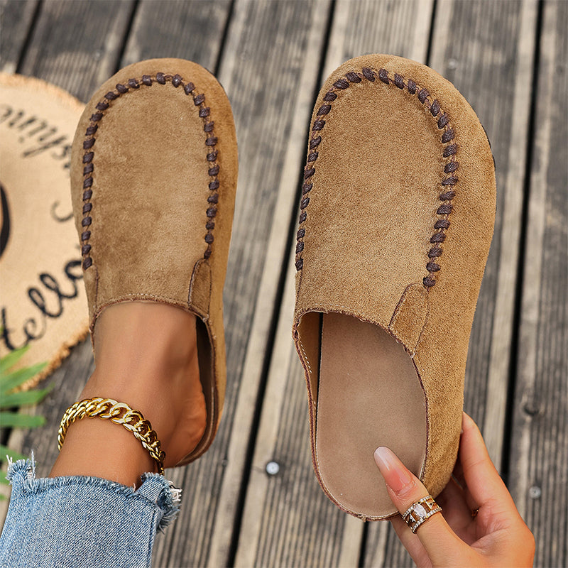 👡✨ Women's Wide Closed-Toe Mule Slippers 🛋️