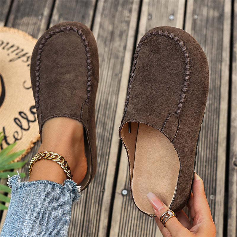 👡✨ Women's Wide Closed-Toe Mule Slippers 🛋️
