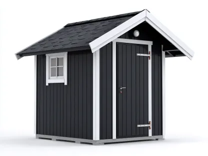 Casetas de jardín madera con puerta y ventana 180x150x200 cm - negro-blanco - diseño moderno para jardín-Litalihaus