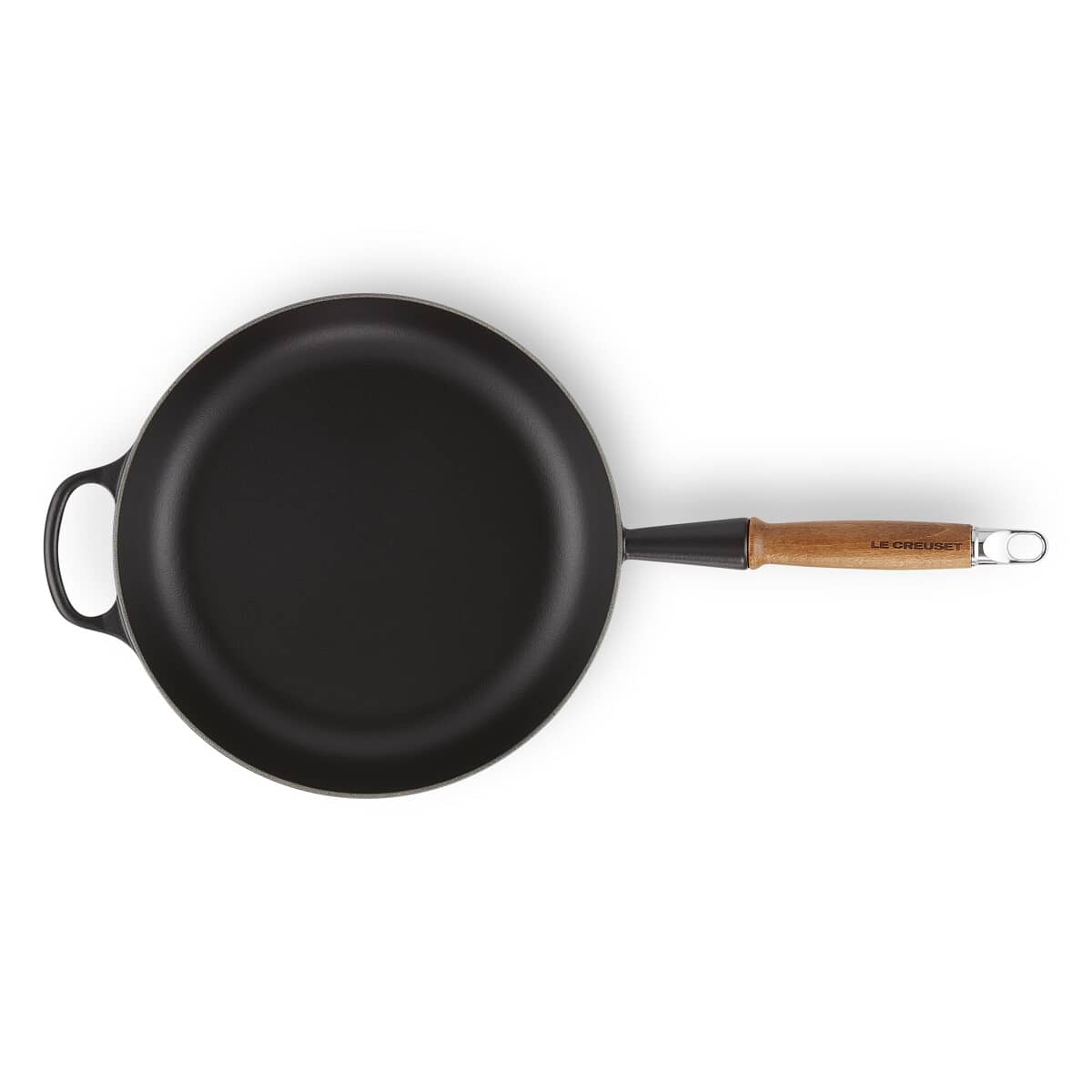 🎄Today's Special Value🎁Le Creuset Cast Iron 10.25" Flame Fry Pan with Wood Handle