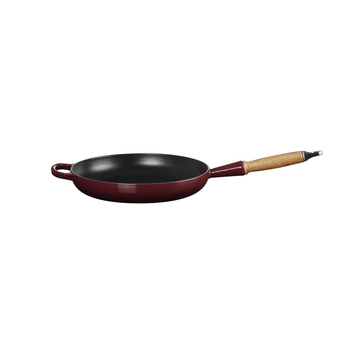 🎄Today's Special Value🎁Le Creuset Cast Iron 10.25" Flame Fry Pan with Wood Handle
