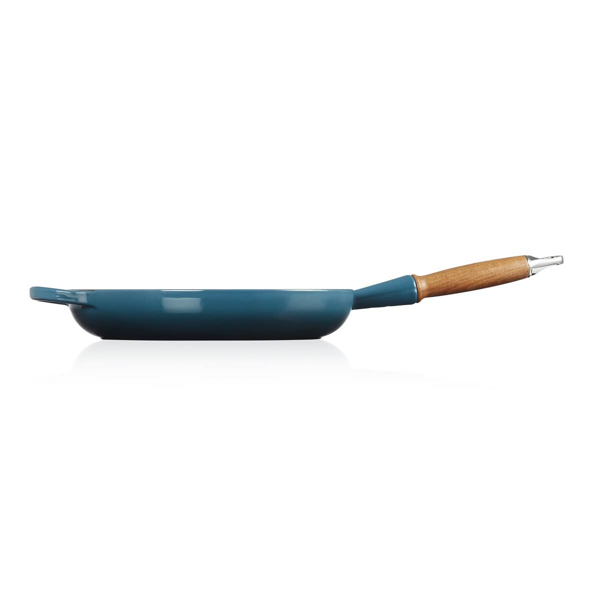 🎄Today's Special Value🎁Le Creuset Cast Iron 10.25" Flame Fry Pan with Wood Handle