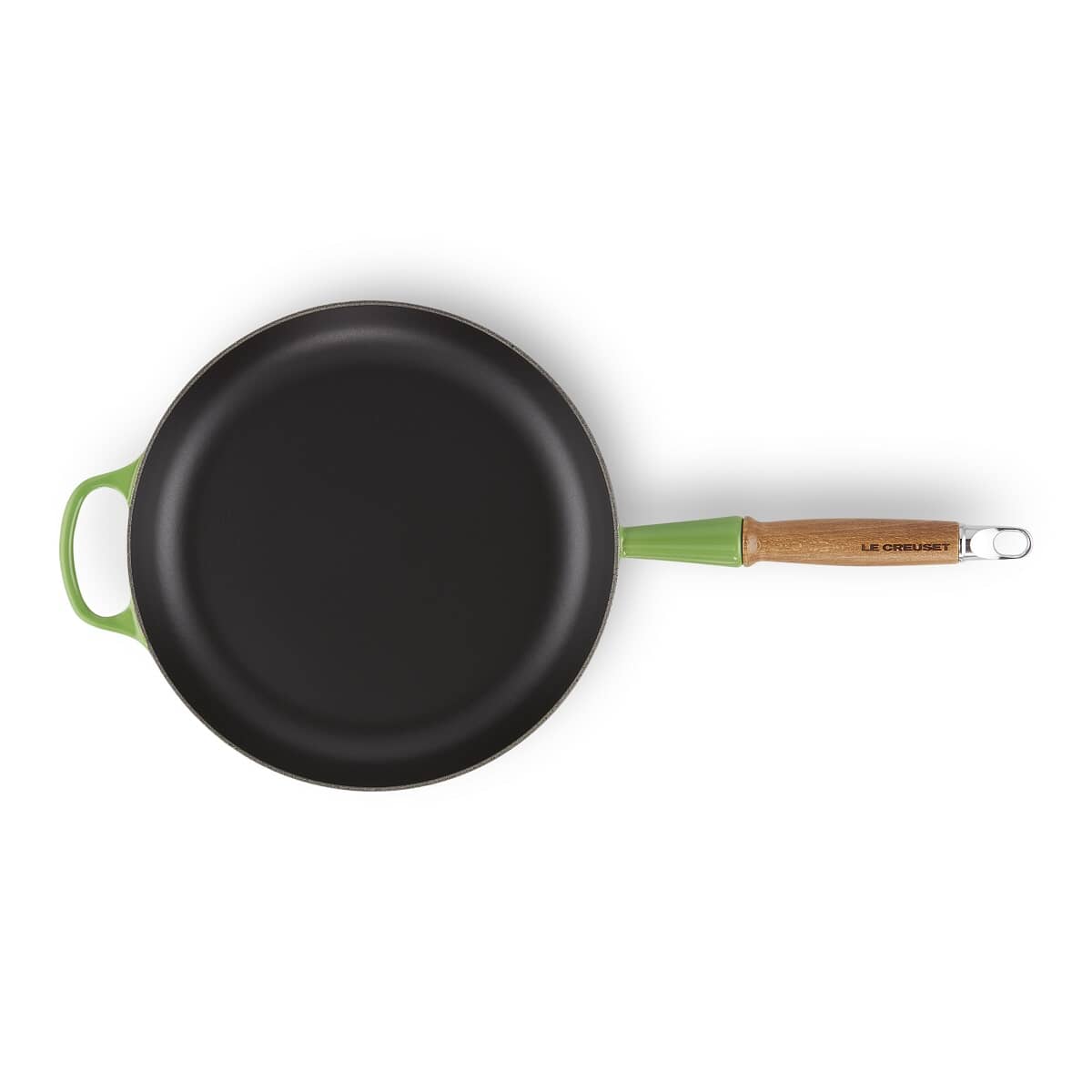 🎄Today's Special Value🎁Le Creuset Cast Iron 10.25" Flame Fry Pan with Wood Handle