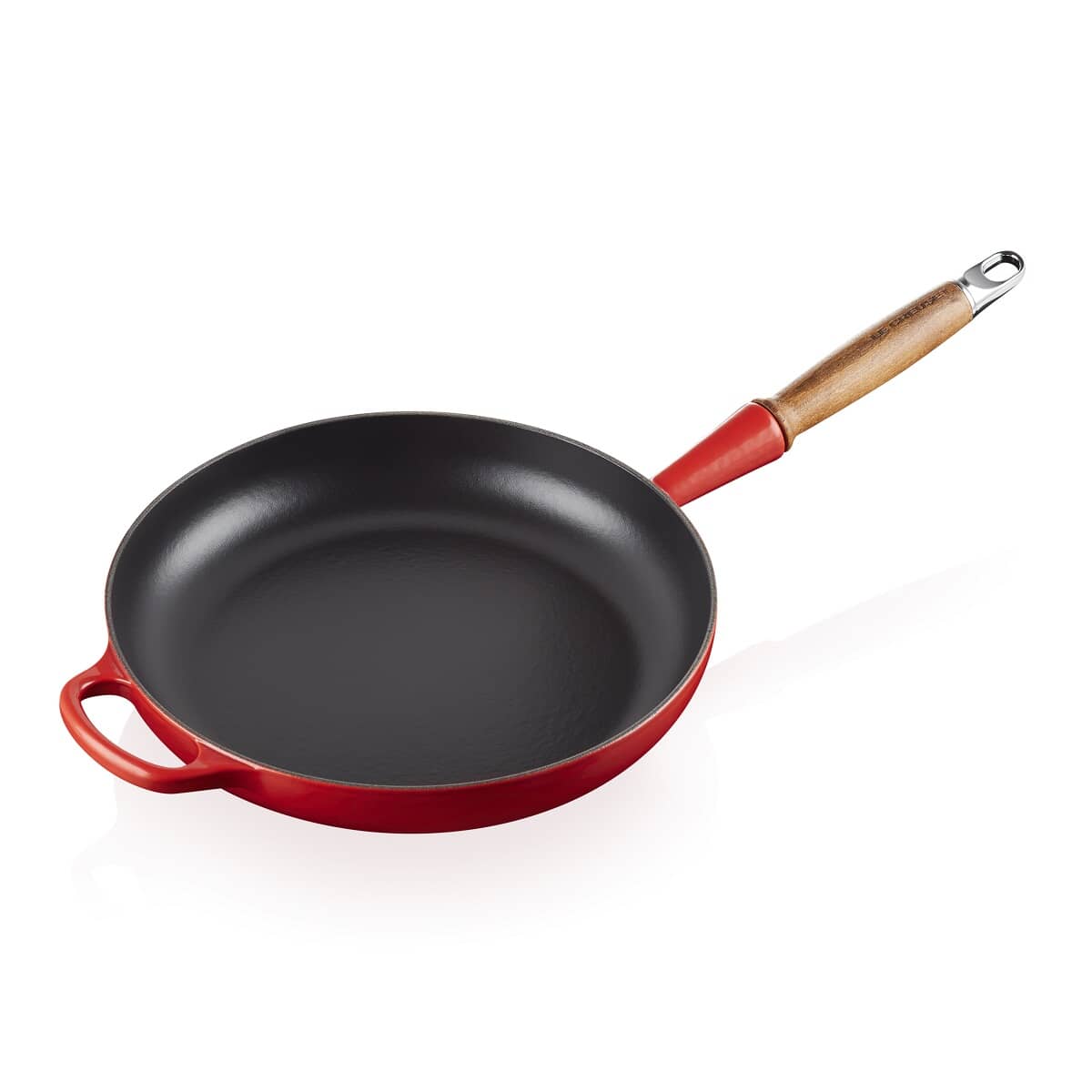 🎄Today's Special Value🎁Le Creuset Cast Iron 10.25" Flame Fry Pan with Wood Handle