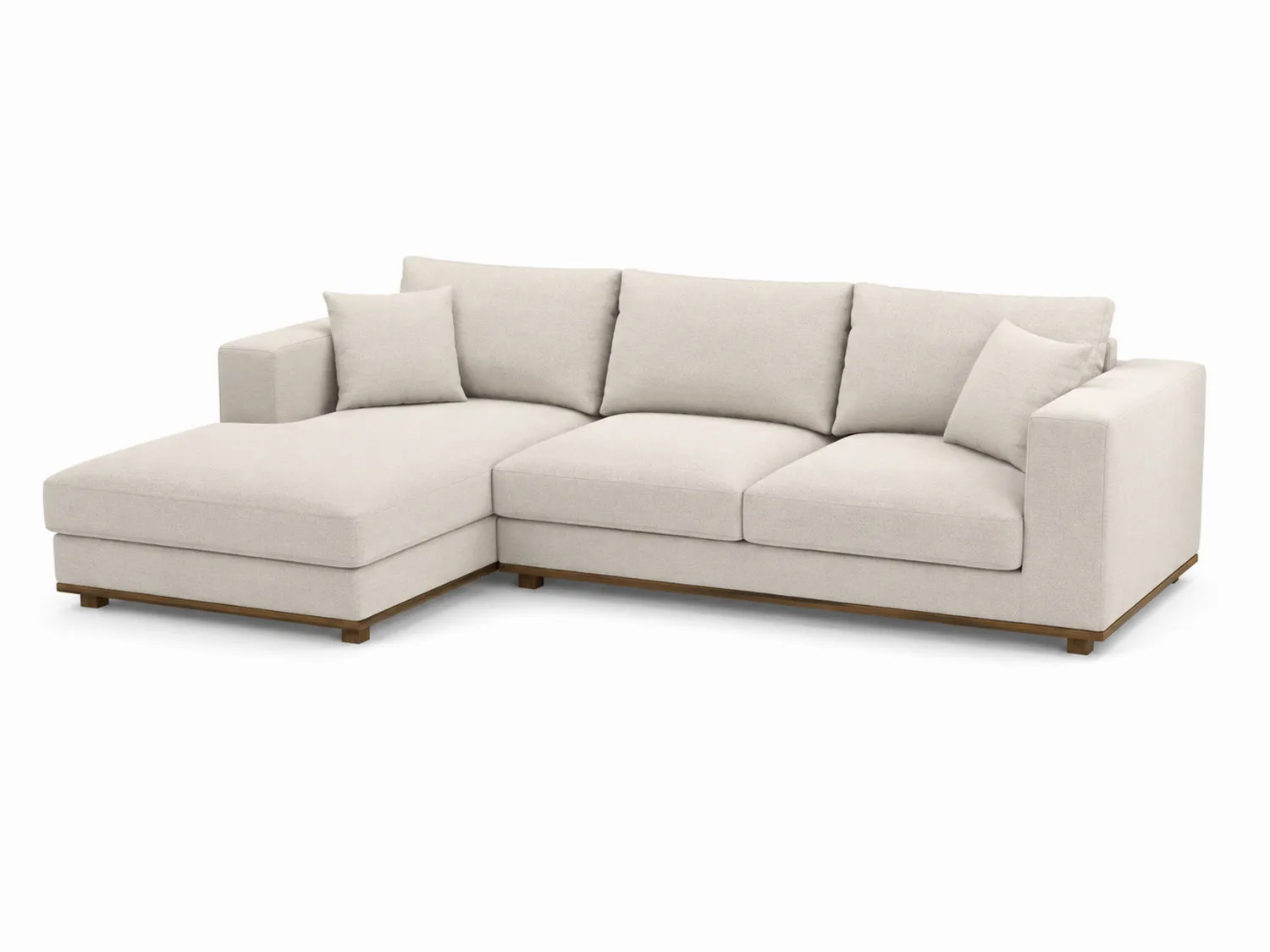 Sofa narożna z tkaniny poliestrowej 280x160x85 cm Beżowa-Arzenorae
