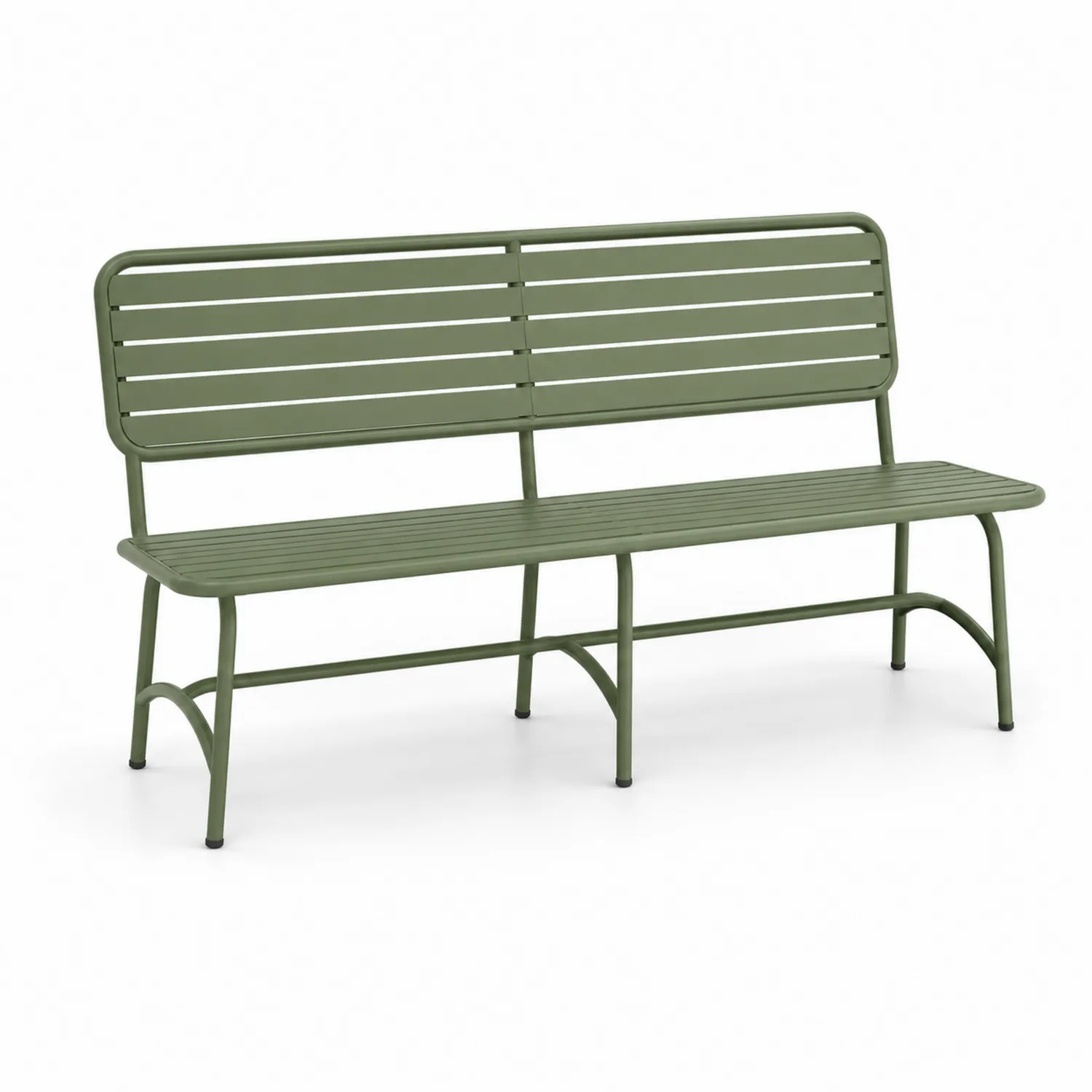 Ławka ogrodowa metalowa zielona 180 cm-Arzenorae