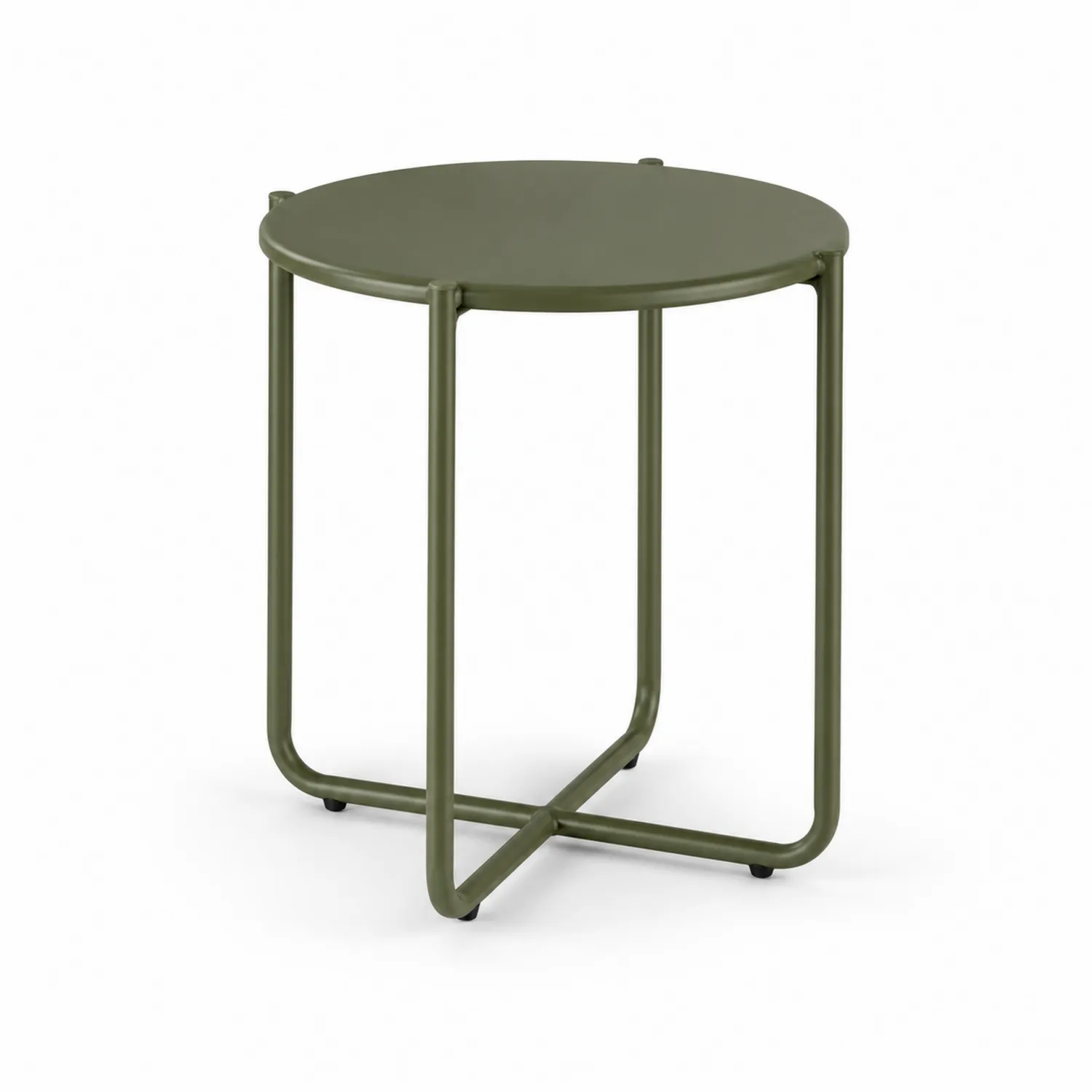 Stolik boczny okrągły metalowy zielony 50cm-Arzenorae