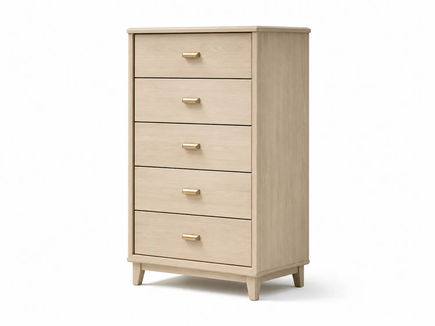 Komoda z drewna jesionowego 5 szuflad 120x80x45 cm-Arzenorae