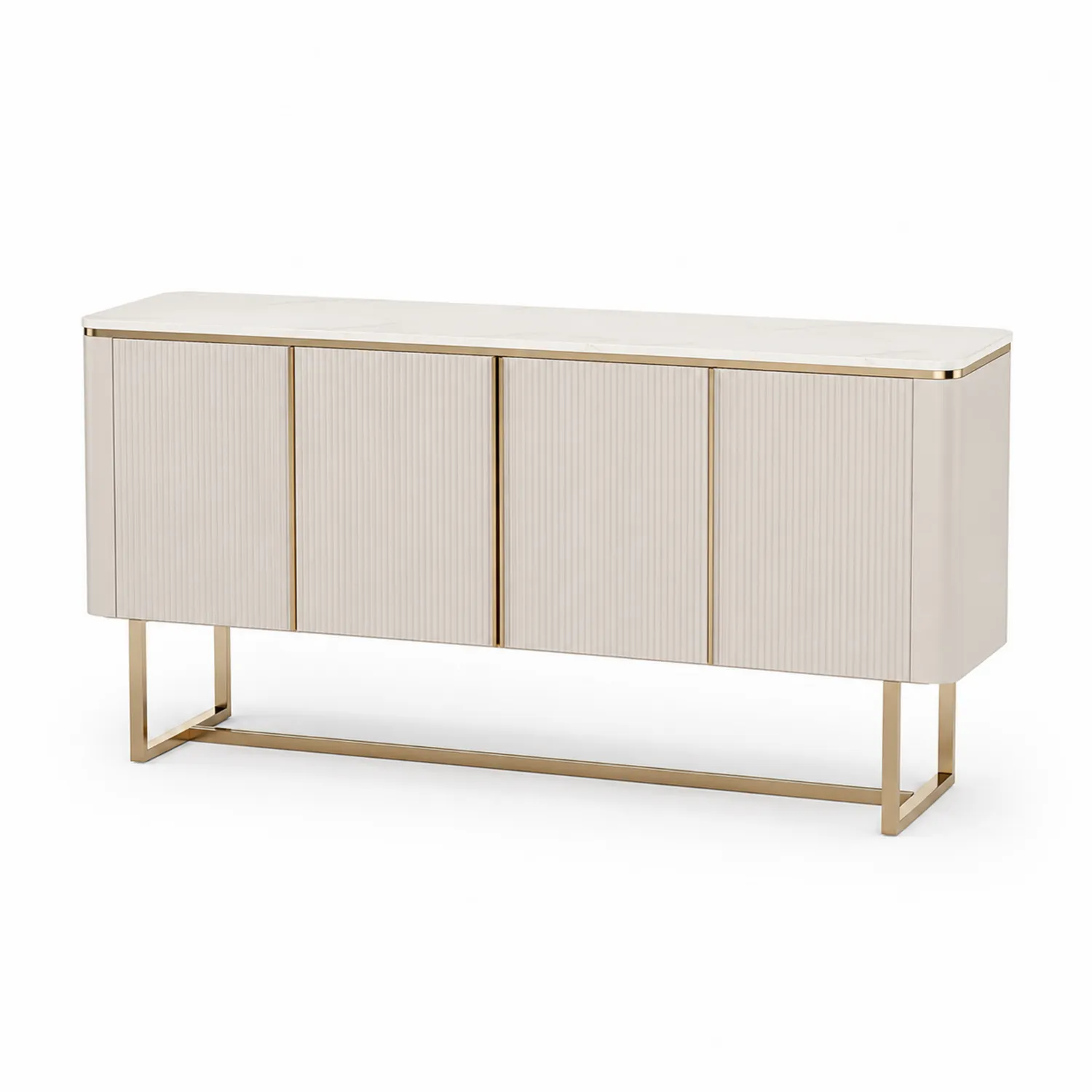 Kredens z MDF i metalowymi nogami Złamana Biel 180x40x75 cm-Arzenorae