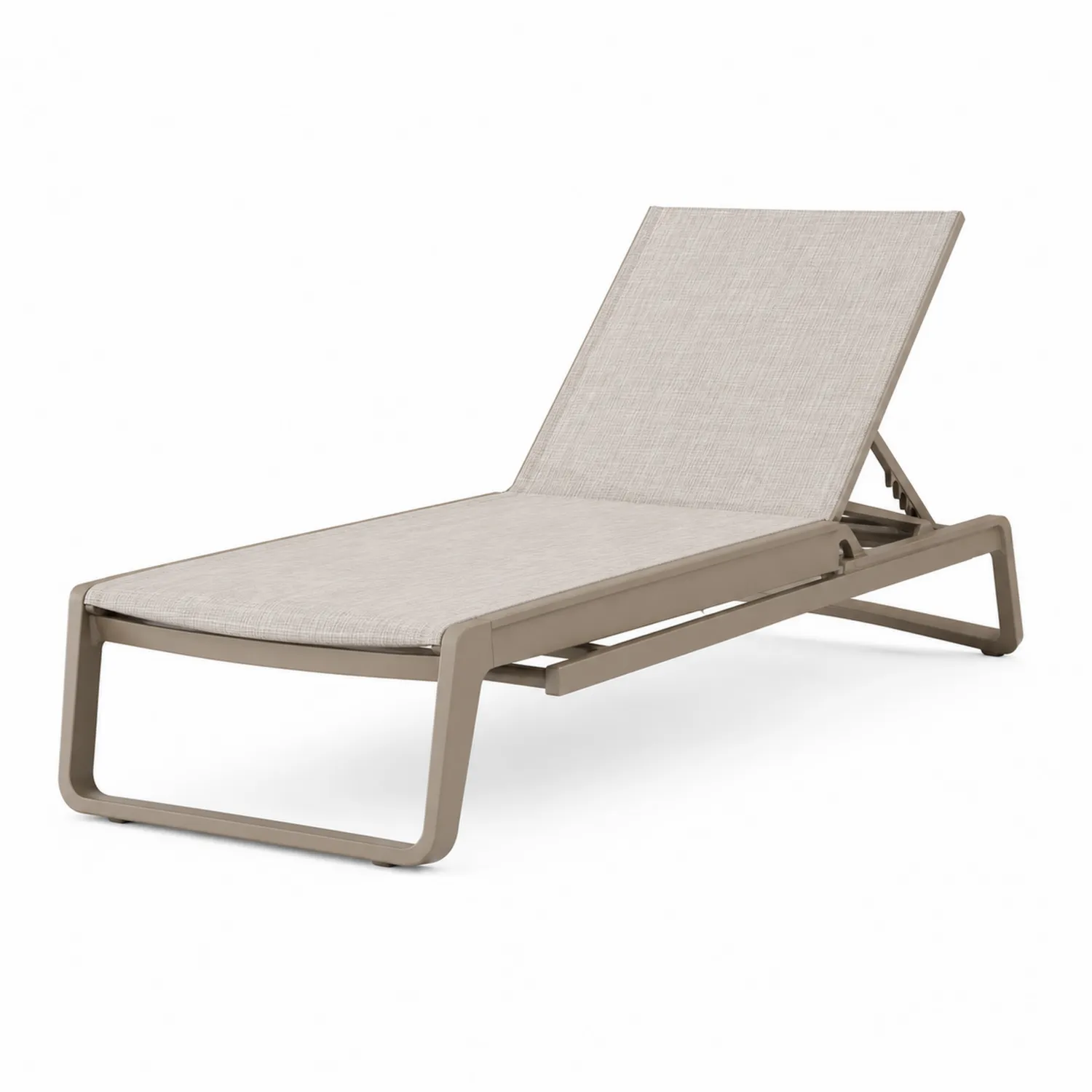 Leżak ogrodowy aluminiowy tekstylny beżowy 200 cm-Arzenorae