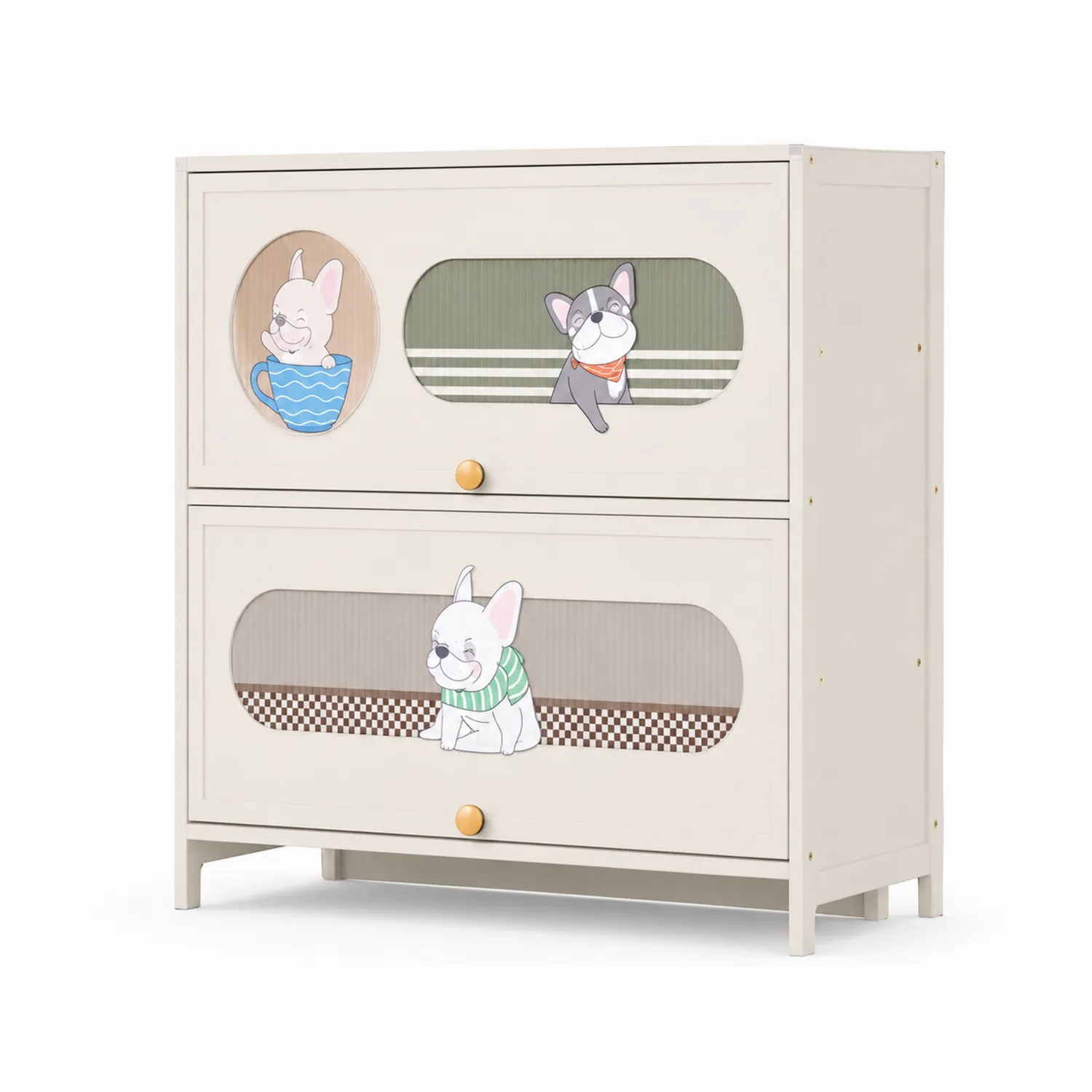 Drewniana szafka na buty z motywem psa z MDF 60x30x80 cm-Arzenorae