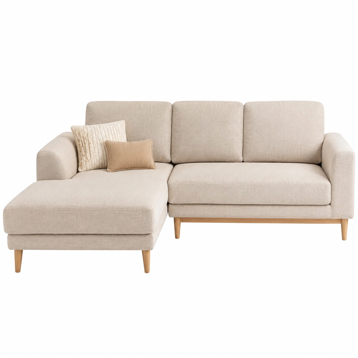 Sofa Chaise Longue Compacto Beige-Novafurnis