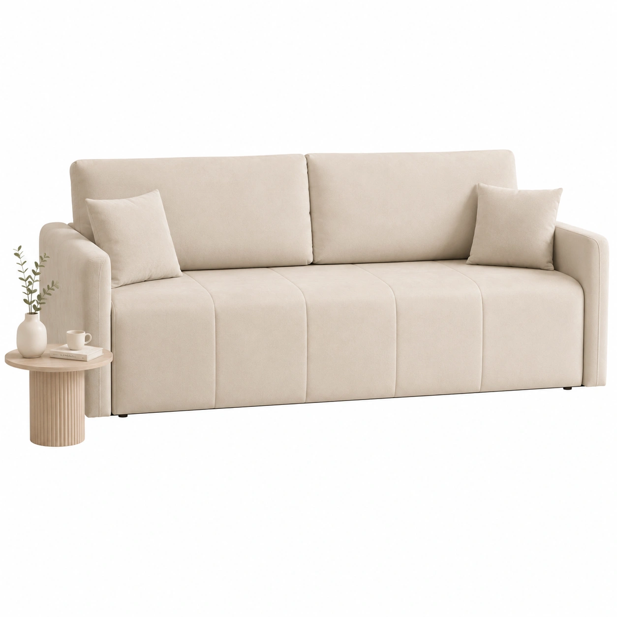 Sofa minimalista crema nordico-Novafurnis