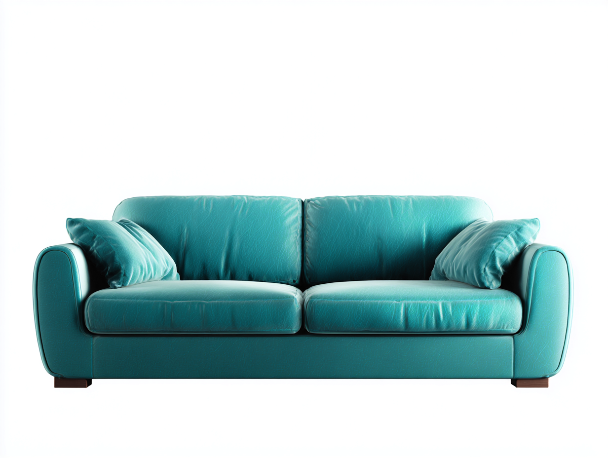 Sofás 2 plazas cuero 165x85x75 cm - azul verdoso - diseño moderno-Milooabode