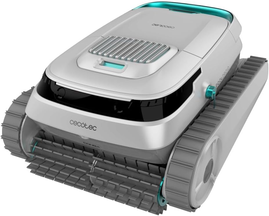 Cecotec Conga Pooldroid 5000 - Robot limpiapiscinas TotalClean Pearl - Fondo paredes línea flotación - Perla-Milooabode