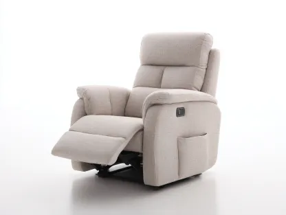 Sillones reclinables tapizado tela 92x100x105 cm color beige uso salón estilo moderno reclinable manual-Milooabode