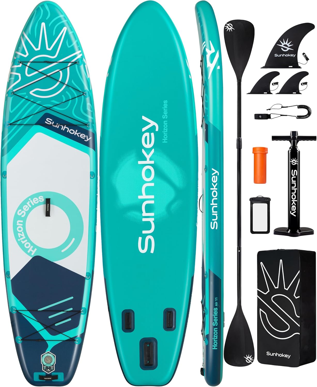 Sunhokey - Tabla paddle surf hinchable 335 cm - PVC accesorios premium y mochila - Azul-Milooabode