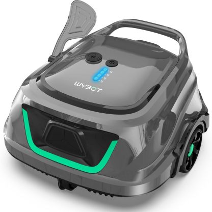 WYBOT A1 - Robot limpiafondos piscina automático - Doble filtro 120 min y 100 m2 - Verde gris claro-Milooabode