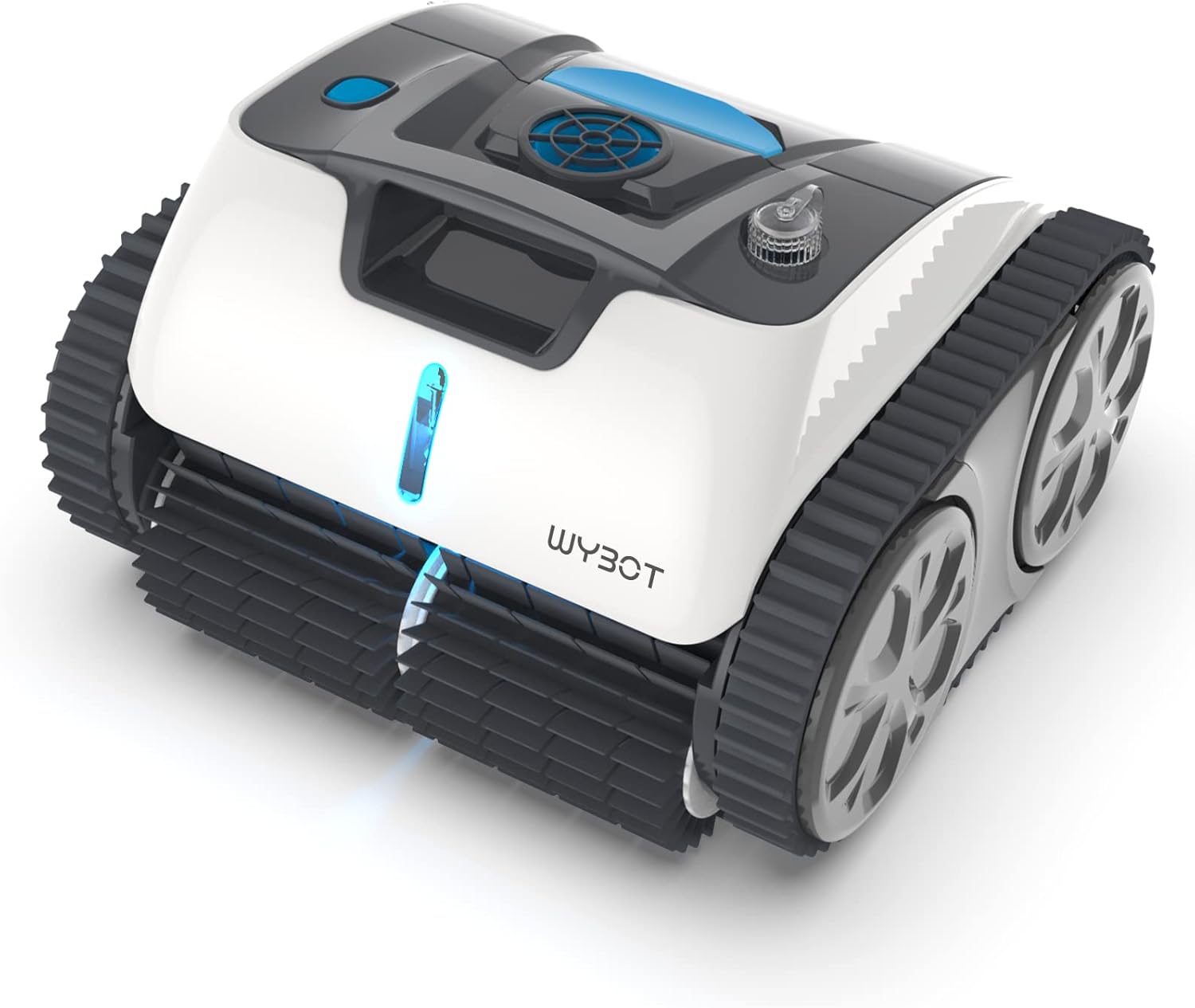 WYBOT WY100 - Robot limpiafondos piscina inalámbrico - Fondo paredes línea de agua y 120 min - Blanco-Milooabode