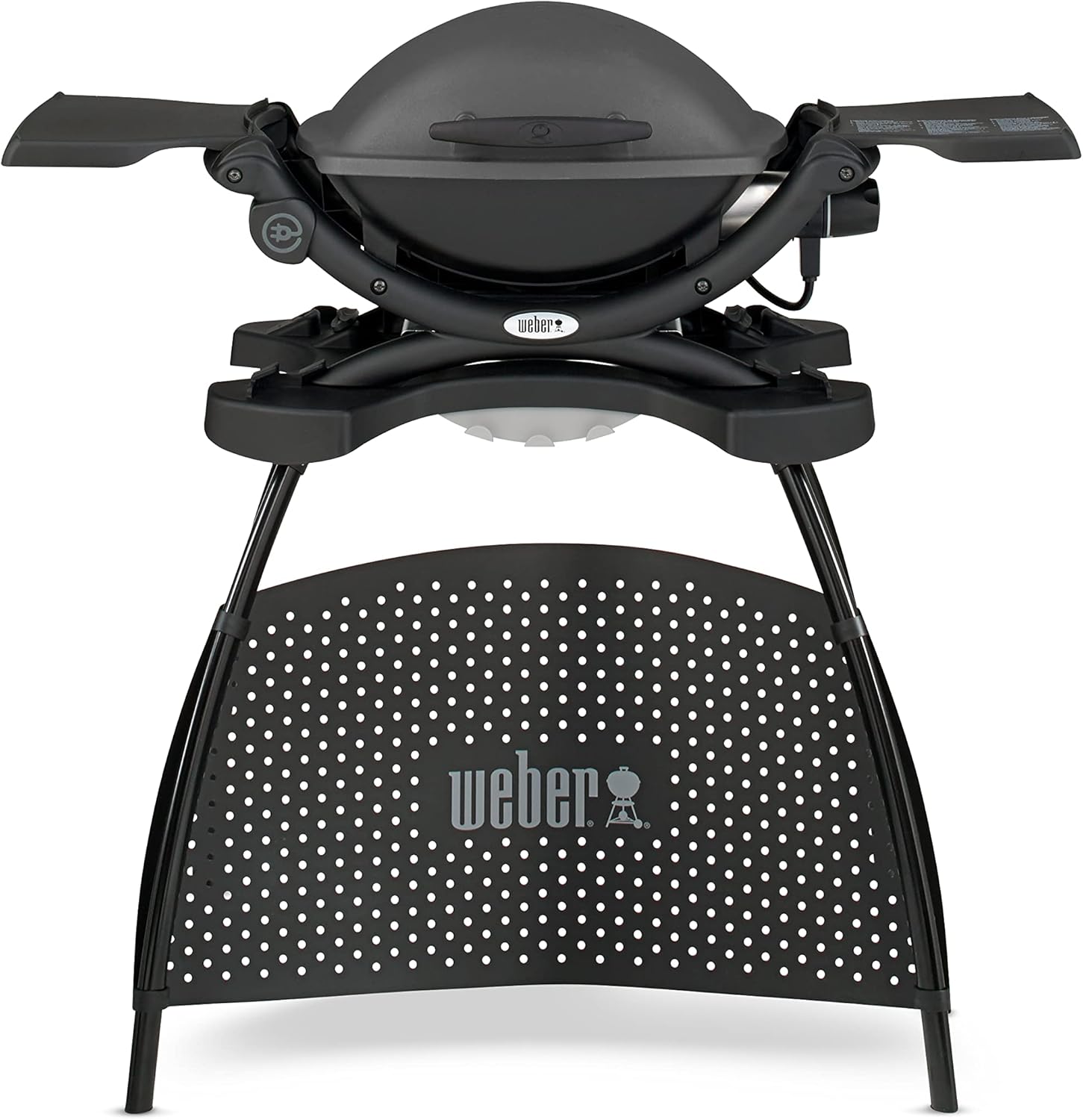 Weber Q1400 52020853 - Barbacoa eléctrica con soporte - Hierro fundido 43 x 32 cm - Gris oscuro-Milooabode