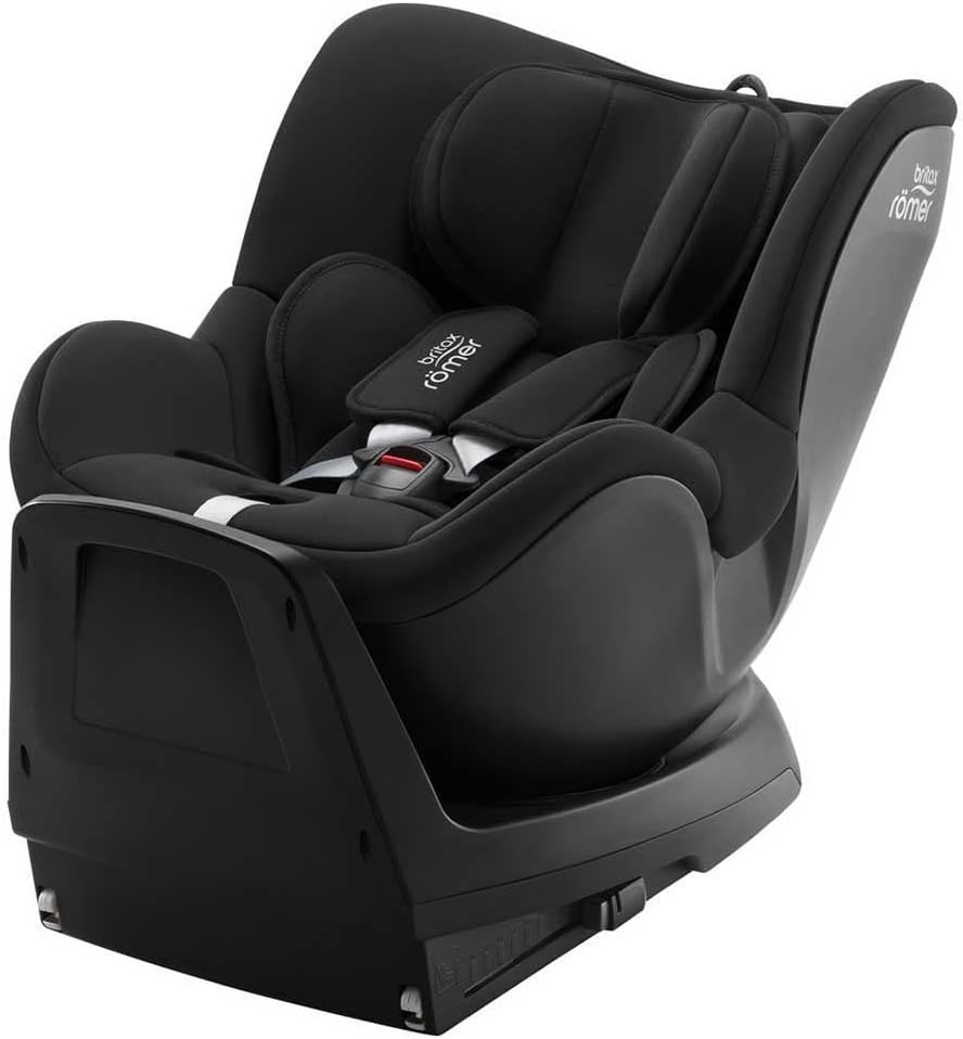 BRITAX RÖMER DUALFIX PLUS - Silla coche bebé i Size 40 a 105 cm - Giro 360 ISOFIX y reductor - Space Black-Milooabode