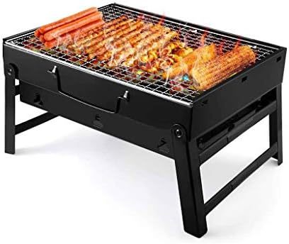 SYW315-DXX-L64714 1 - Parrilla barbacoa negra exterior - Carbón plegable fácil montaje - Viajes-Milooabode