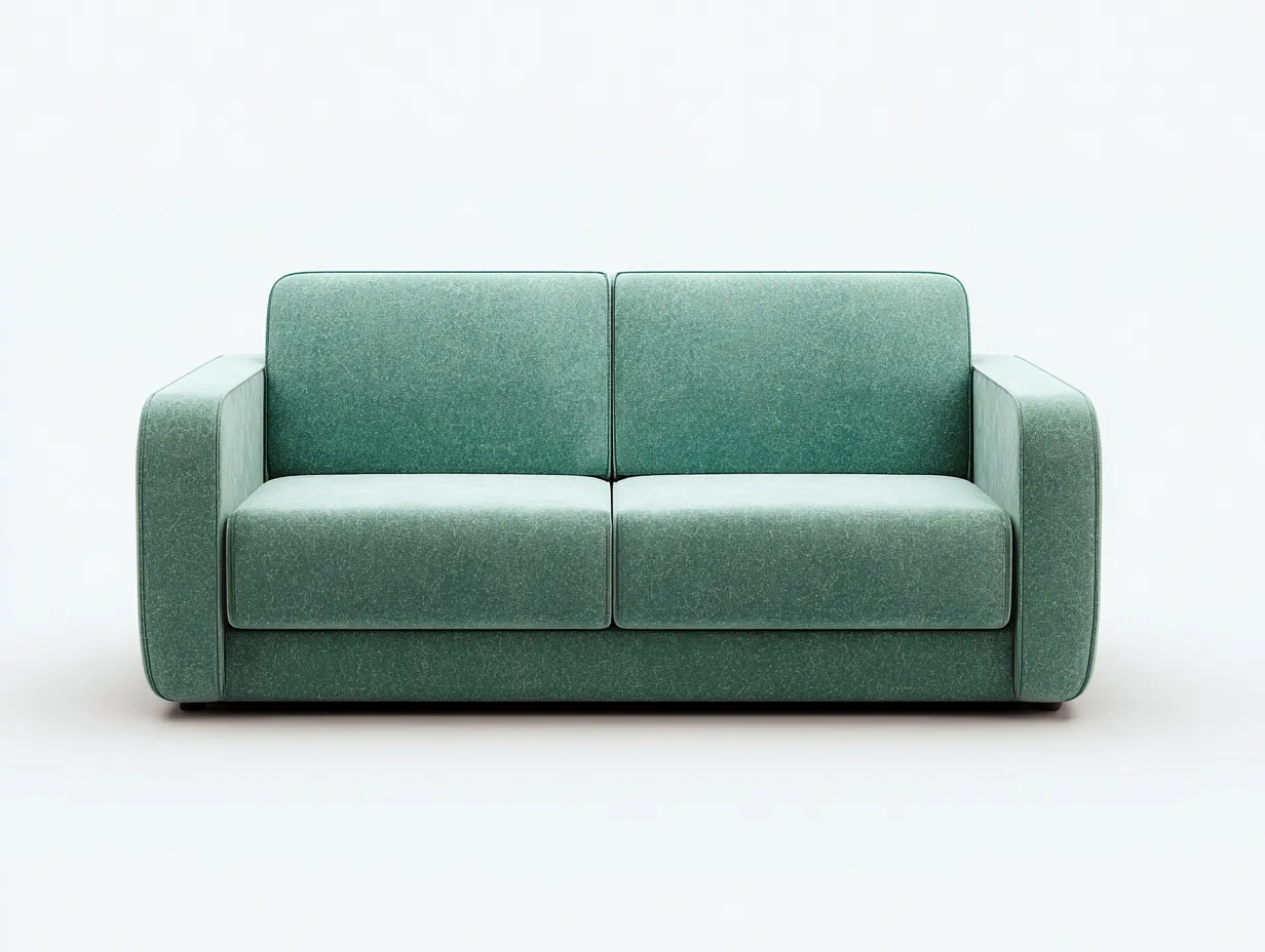 Sofás 2 plazas 170x85x80 cm - tela verde - diseño moderno minimalista-Milooabode