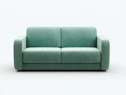 Sofás 2 plazas 170x85x80 cm - tela verde - diseño moderno minimalista-Milooabode