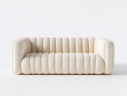 Sofás 2 plazas tapizados 180x90x75 cm - beige - diseño moderno curvo-Milooabode