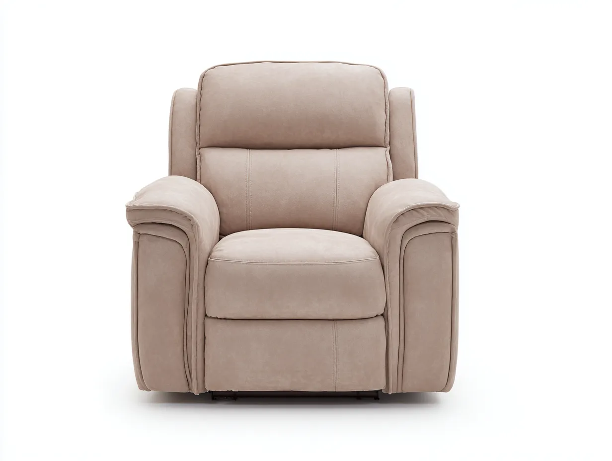 Sillones reclinables tapizado acolchado 88x92x104 cm - beige - diseño confortable salón-Milooabode