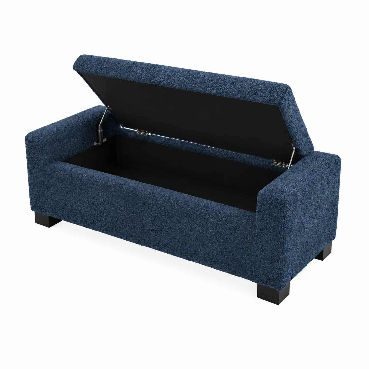 Polsterbank mit Stauraum Holzgestell Blau 120x40x45cm-norlontin
