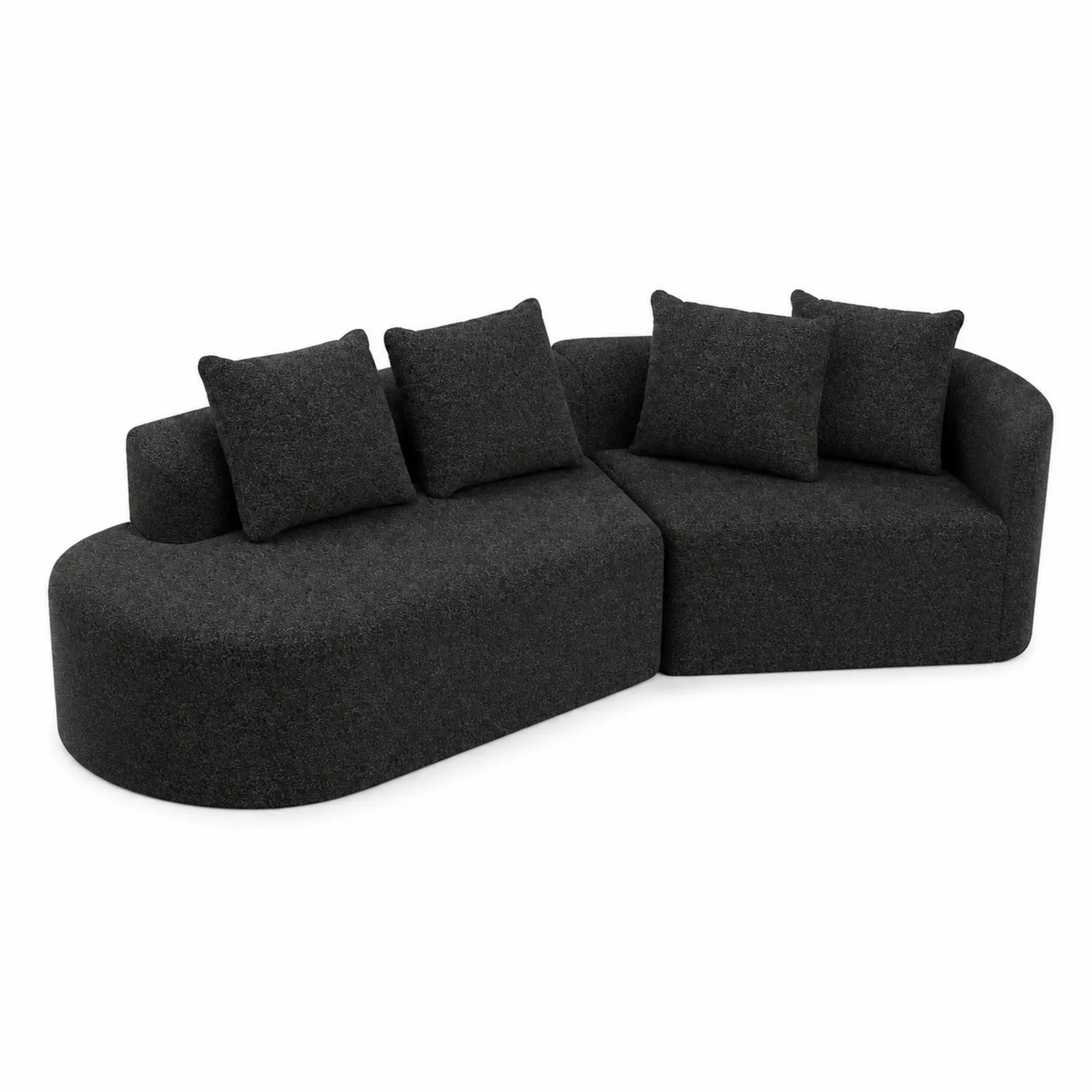 Modulares Sofa-Set aus Polyester Dunkelgrau-norlontin