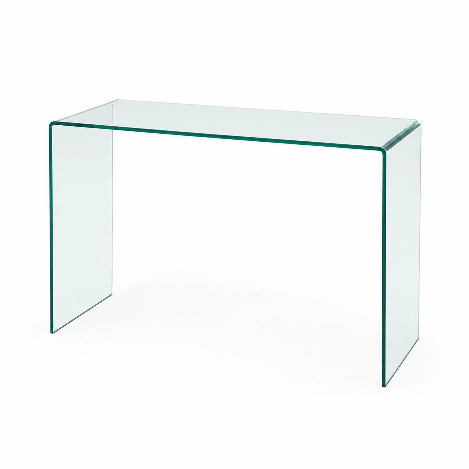 Glaskonsolentisch aus Gehärtetem Glas, 120x40x75 cm, Transparent-norlontin