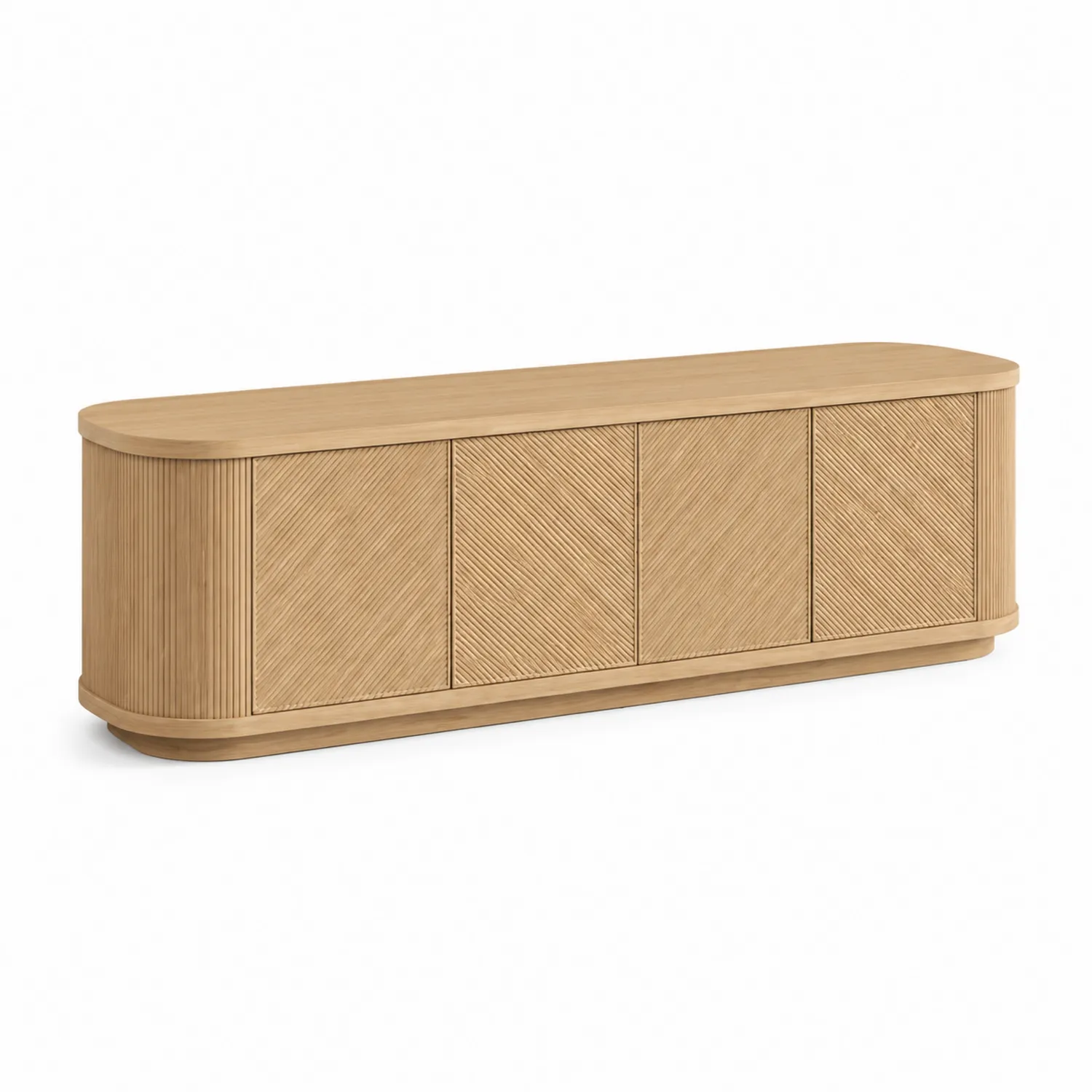 Szafka RTV drewniana z dębu 180x40x55 cm