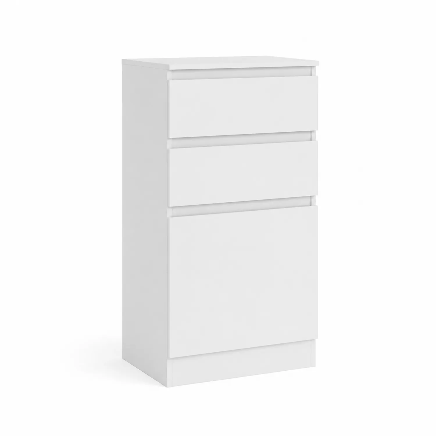 Komoda z 3 Szufladami MDF Biała 76 cm
