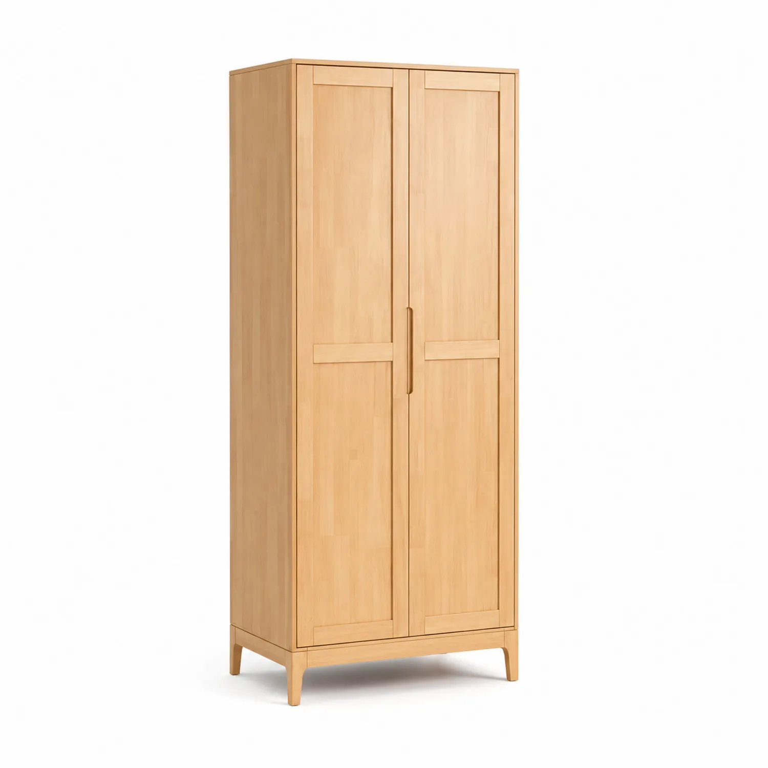 Szafa dwudrzwiowa z drewna bambusowego 180x80x50 cm