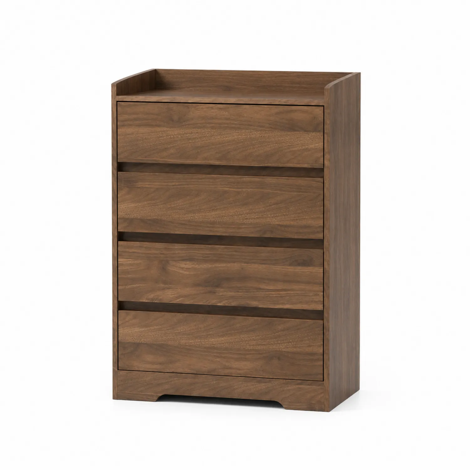 Komoda drewniana z czterema szufladami 102 cm Brązowy