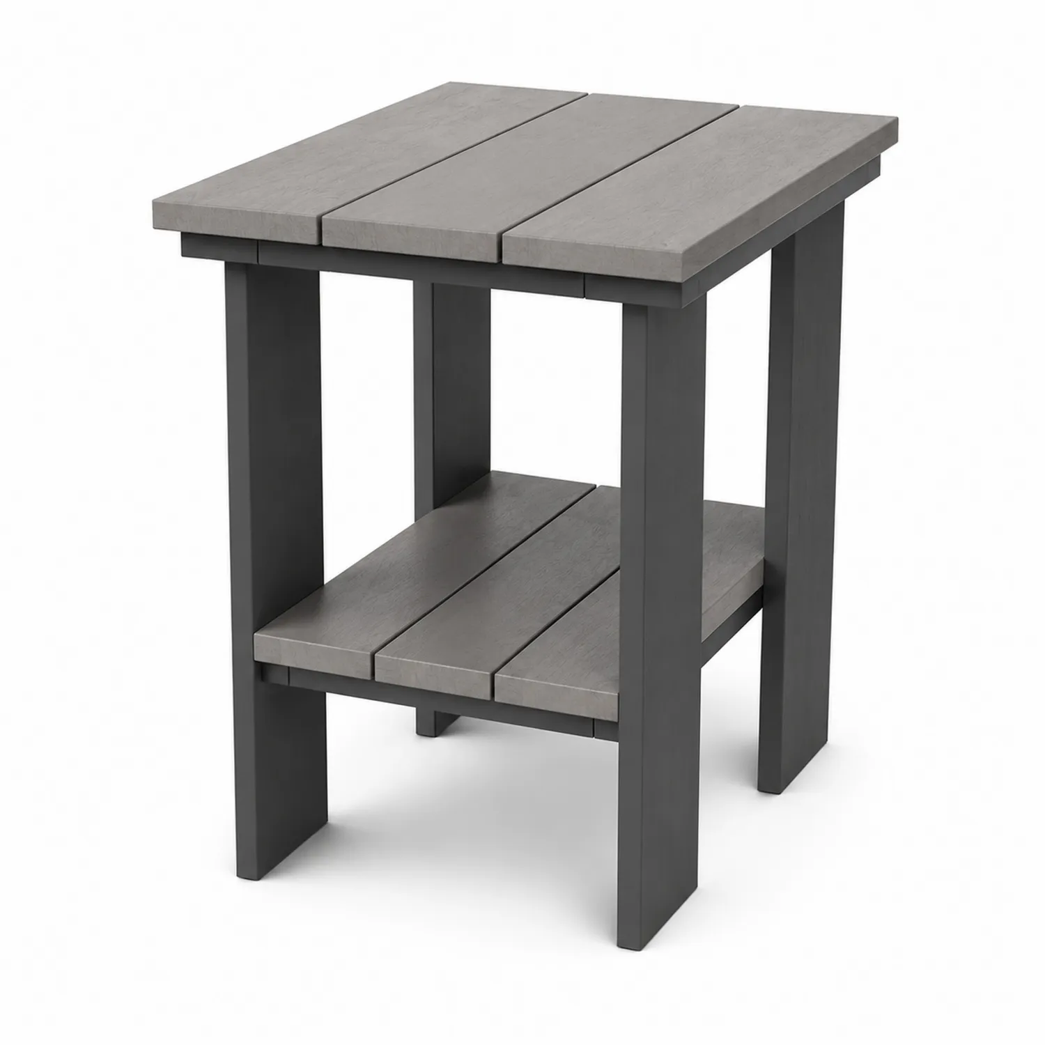 Beistelltisch Holz-Verbundmaterial Metall Grau