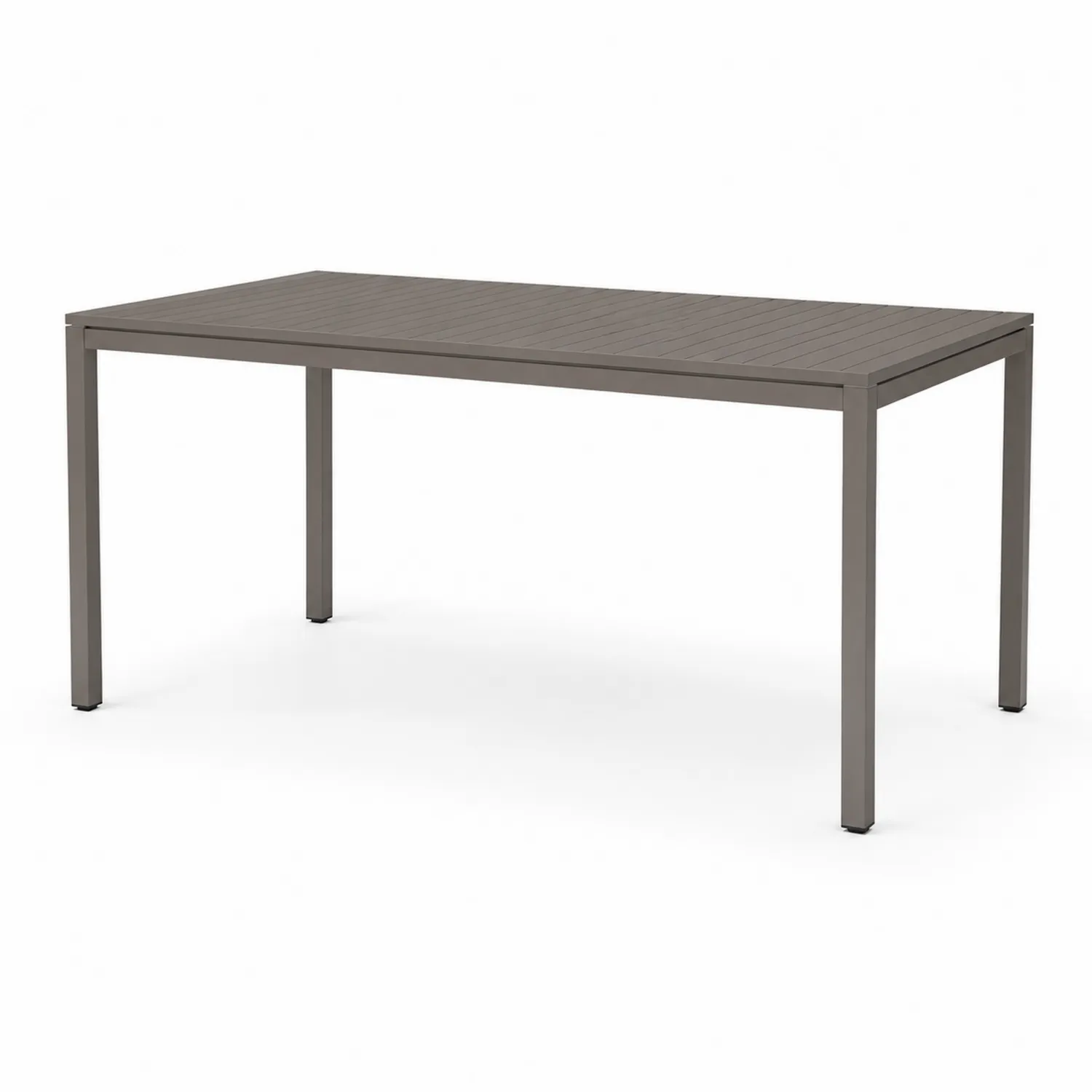 Gartentisch Aluminium Rechteckig 150x90cm Grau