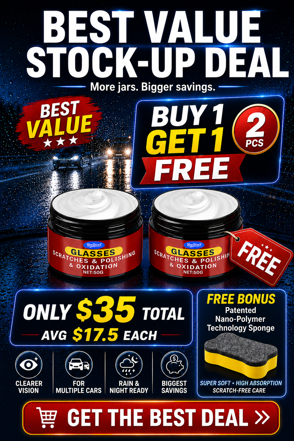 Buy 2 Get 3 Free🚗 Scratch Repair Wax | 10s Fix | 50% Off | Professional Formula | DIY Wax 🛡️