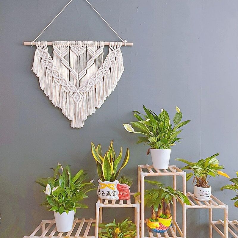 Bohemian decorative tapestry handicrafts Nordic style wall hanging background wall ornaments tassel cotton home props