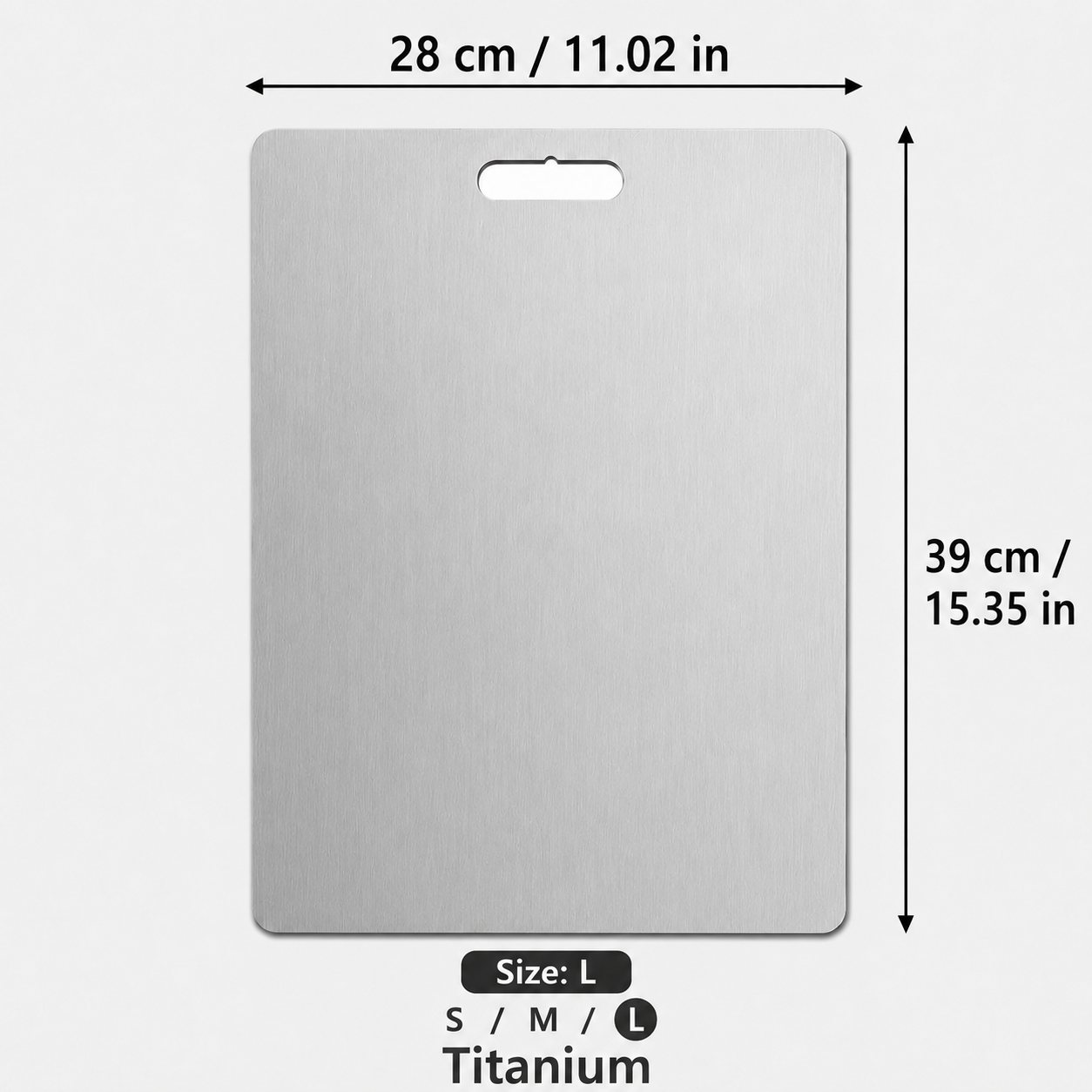 Titanium-Style Non-Plastic Cutting Board
