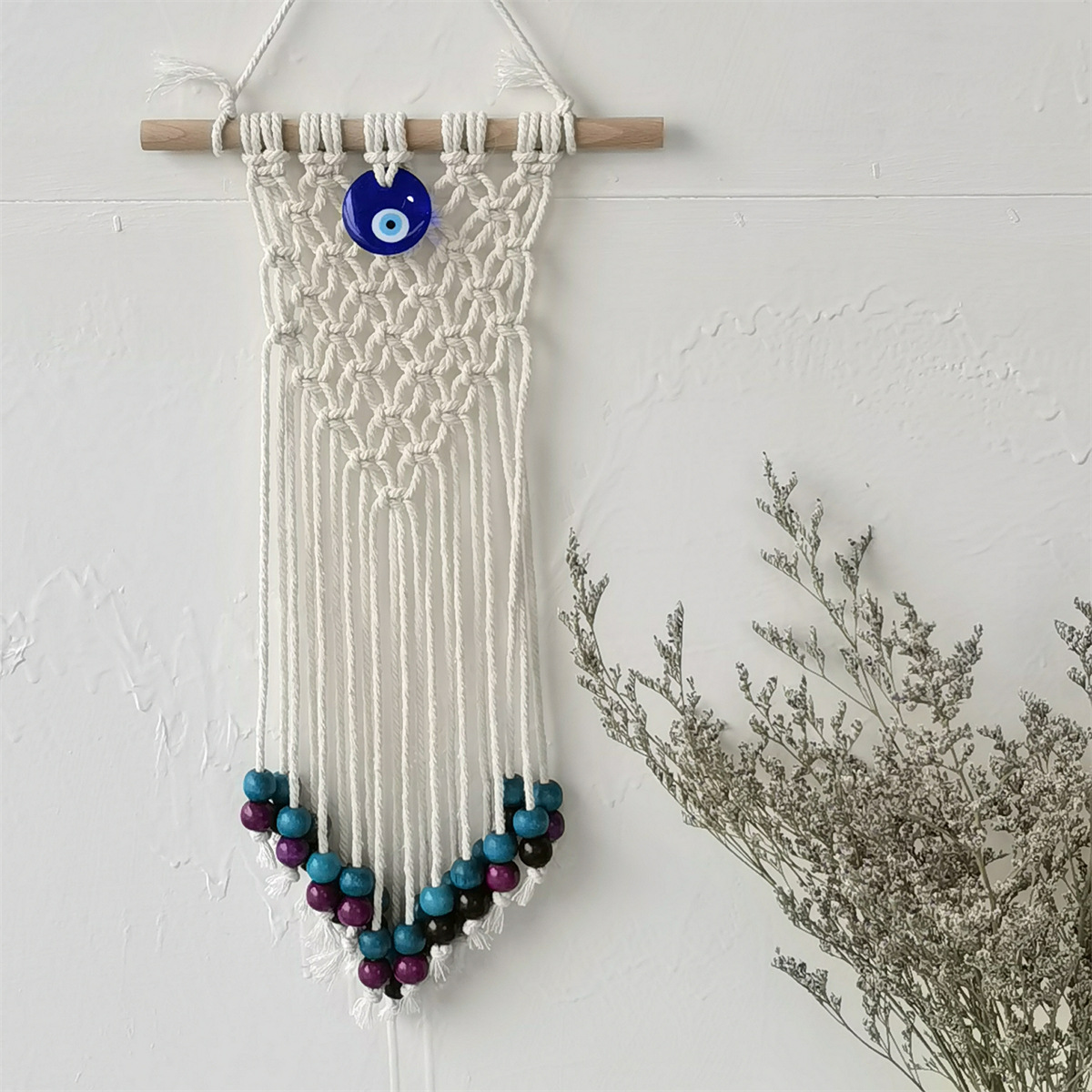 Bohemian style blue eye tapestry handmade woven evil eye pendant home decoration wall decoration