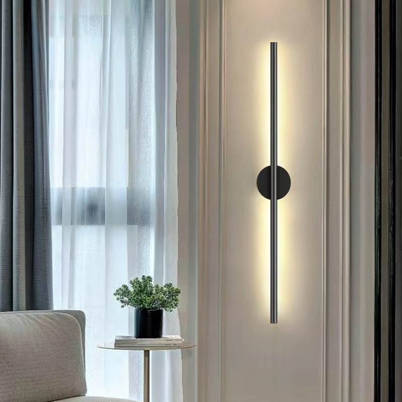 Minimalist strip wall lamp, bedroom bedside lamp, creative LED lamp, modern minimalist Nordic style living room hallway corridor lighting fixture