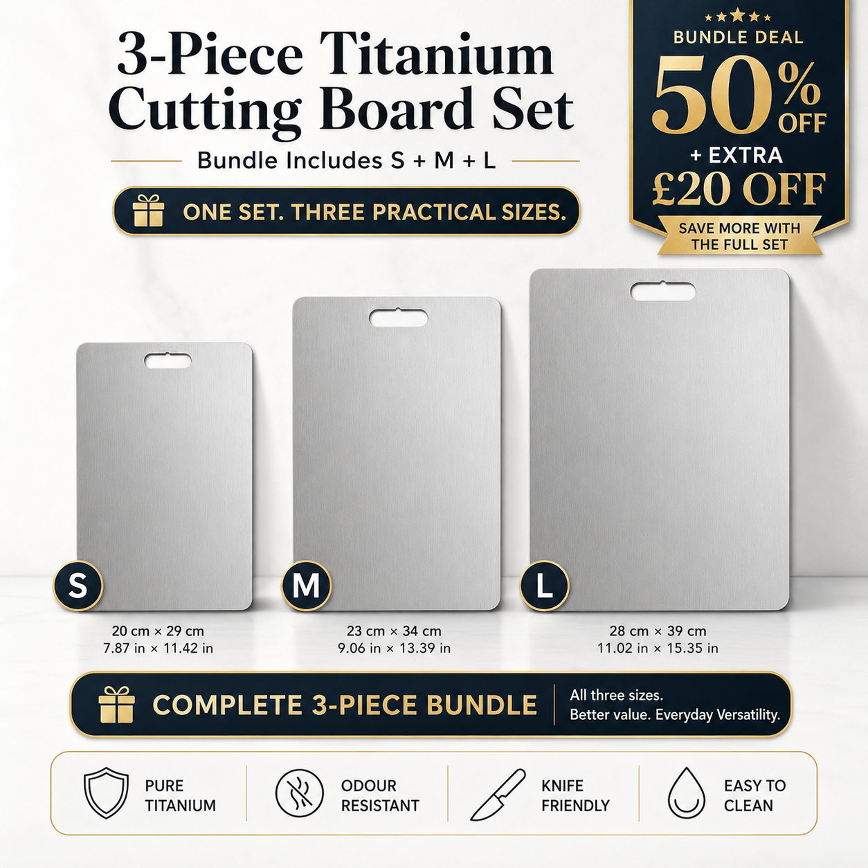 Titanium-Style Non-Plastic Cutting Board