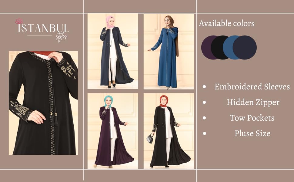 Embroidered Sleeves Abaya