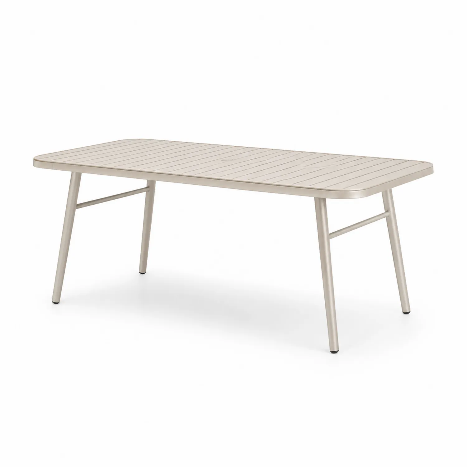 Stół aluminiowy prostokątny 200x90 cm Beżowy